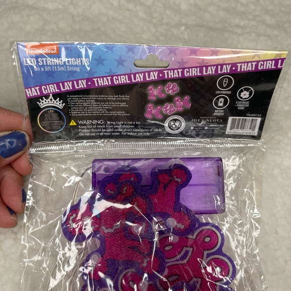 NICKELODEON LED 5FT STRING LIGHTS "THAT GIRL LAY LAY" BATTERY OPERATED SET OF 3 - Picture 2 of 6